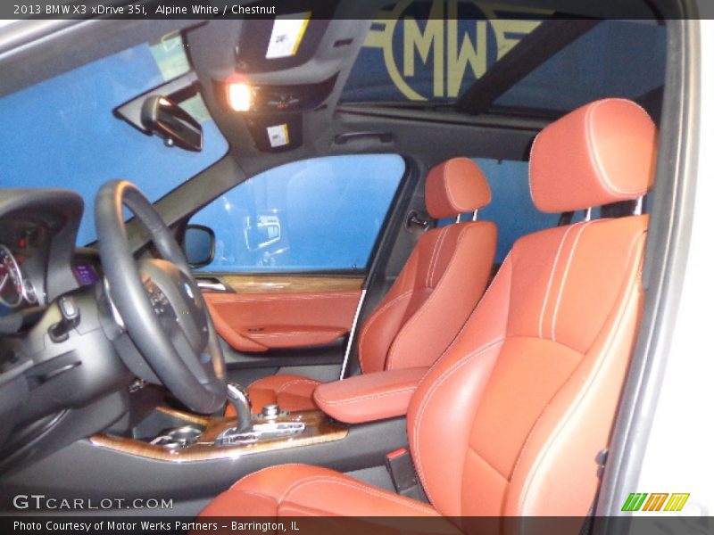 Alpine White / Chestnut 2013 BMW X3 xDrive 35i