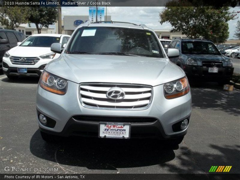Radiant Silver / Cocoa Black 2010 Hyundai Santa Fe Limited