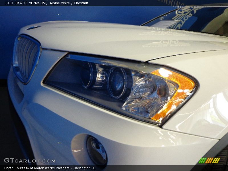 Alpine White / Chestnut 2013 BMW X3 xDrive 35i