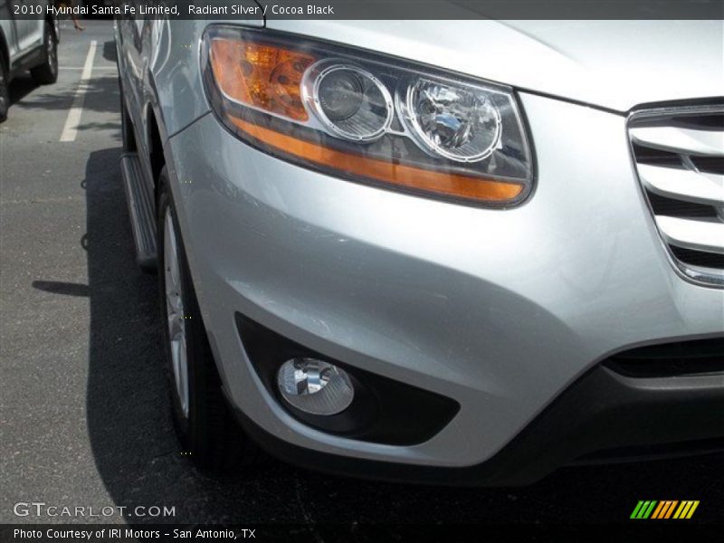 Radiant Silver / Cocoa Black 2010 Hyundai Santa Fe Limited