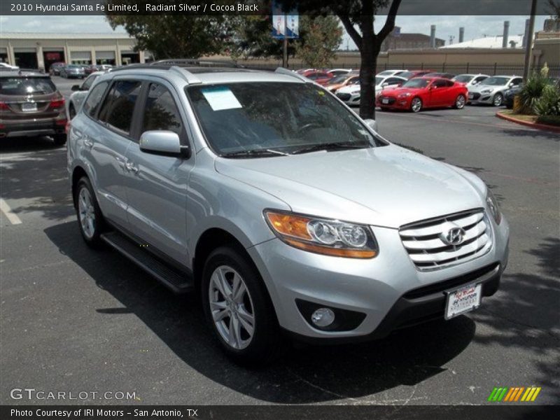 Radiant Silver / Cocoa Black 2010 Hyundai Santa Fe Limited