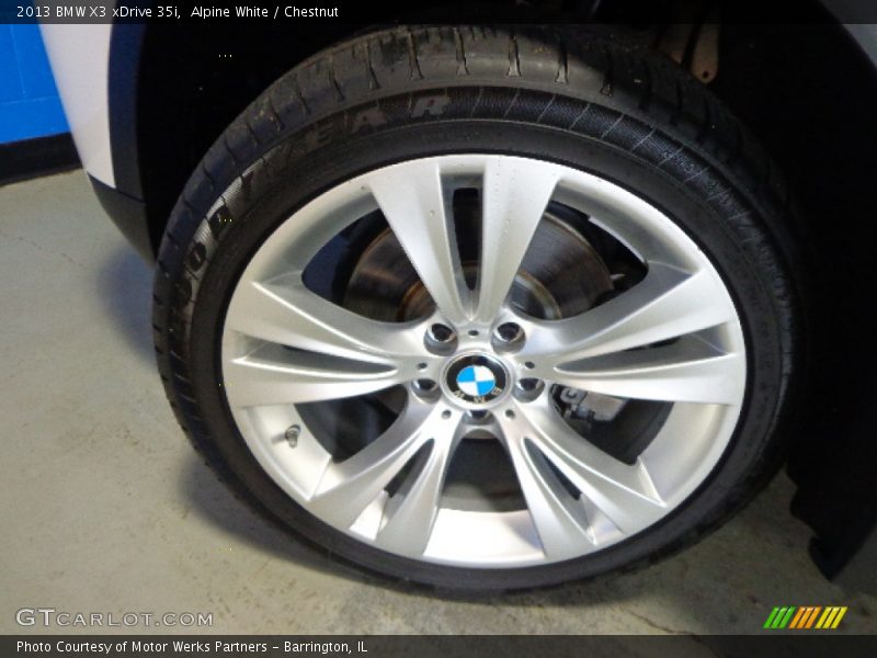 Alpine White / Chestnut 2013 BMW X3 xDrive 35i