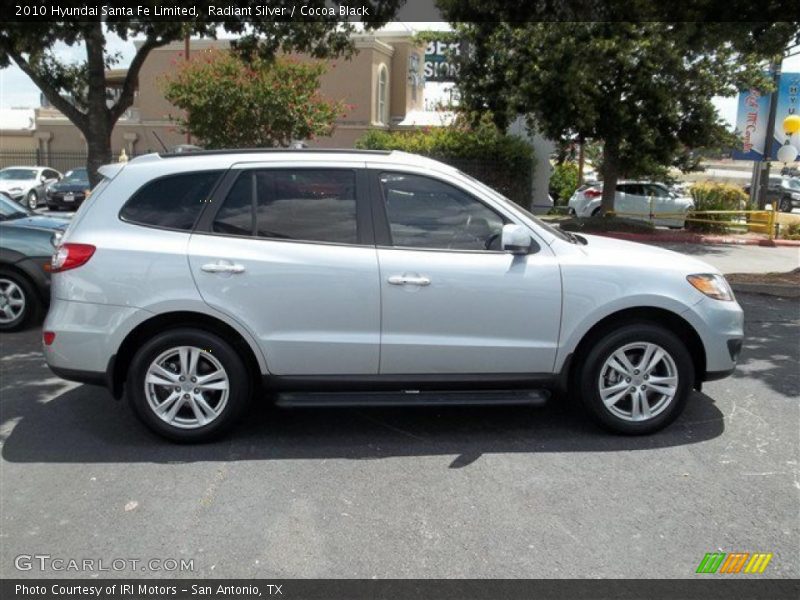 Radiant Silver / Cocoa Black 2010 Hyundai Santa Fe Limited