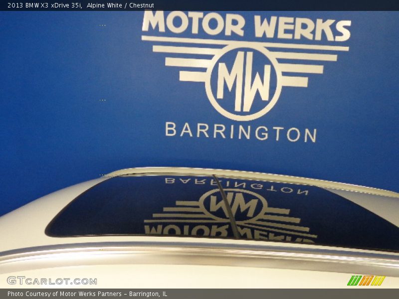 Alpine White / Chestnut 2013 BMW X3 xDrive 35i