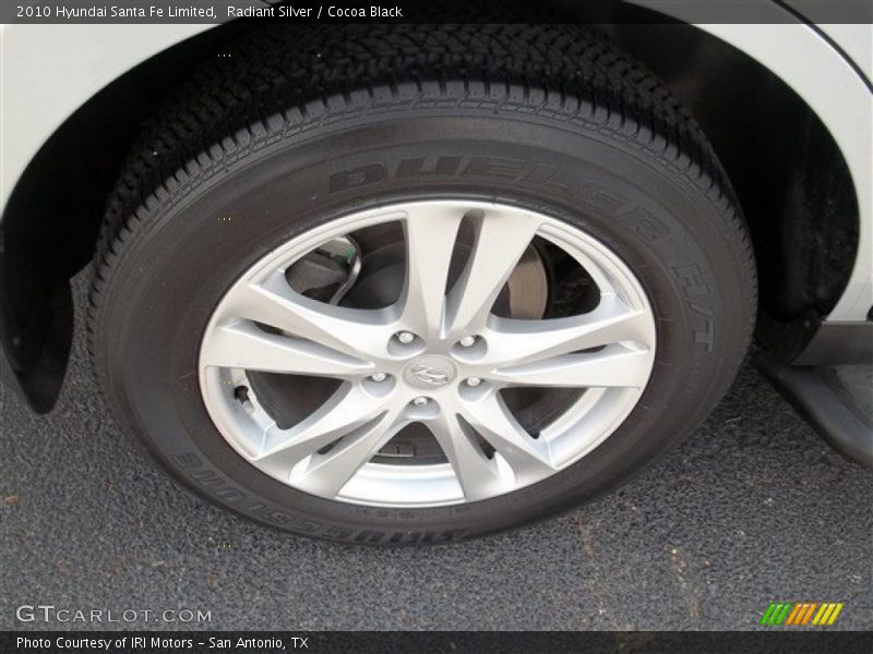 Radiant Silver / Cocoa Black 2010 Hyundai Santa Fe Limited
