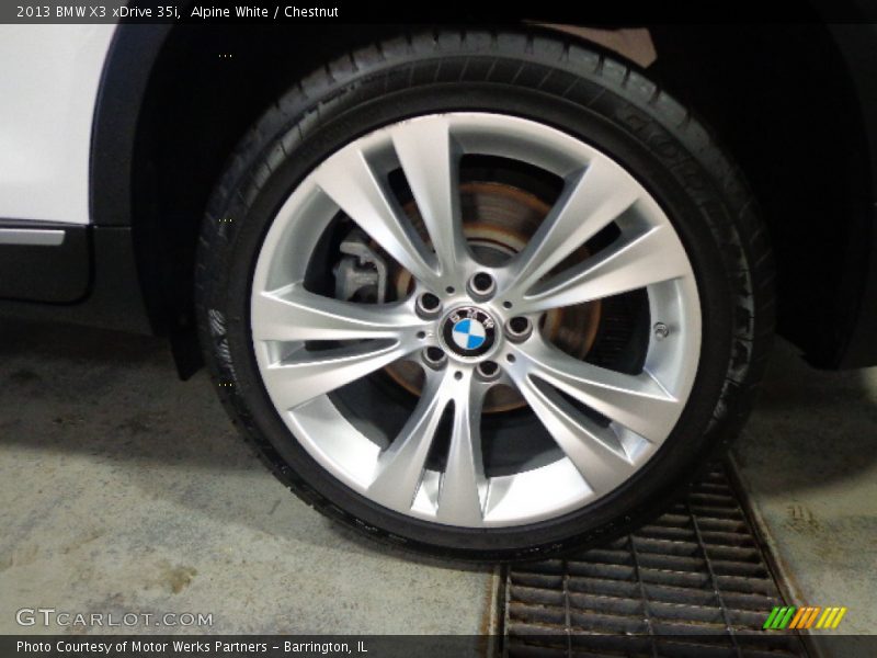 Alpine White / Chestnut 2013 BMW X3 xDrive 35i