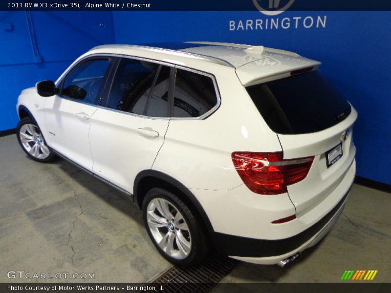 Alpine White / Chestnut 2013 BMW X3 xDrive 35i