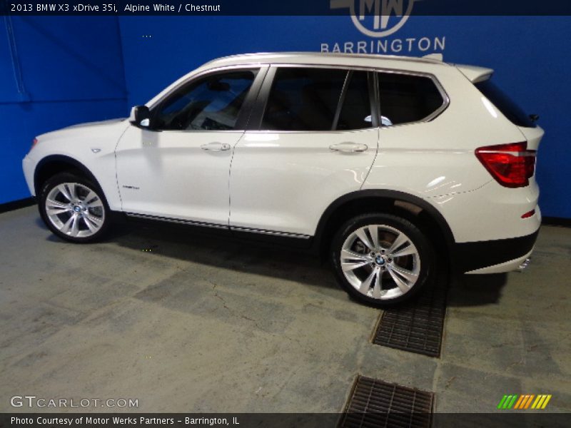 Alpine White / Chestnut 2013 BMW X3 xDrive 35i