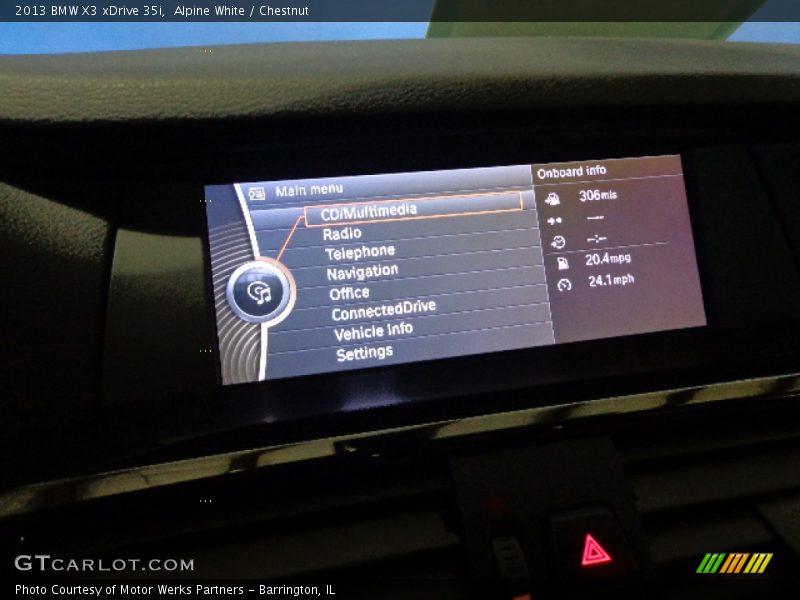 Alpine White / Chestnut 2013 BMW X3 xDrive 35i