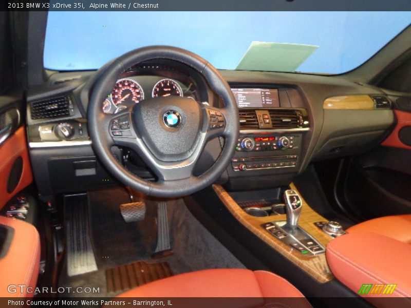 Alpine White / Chestnut 2013 BMW X3 xDrive 35i
