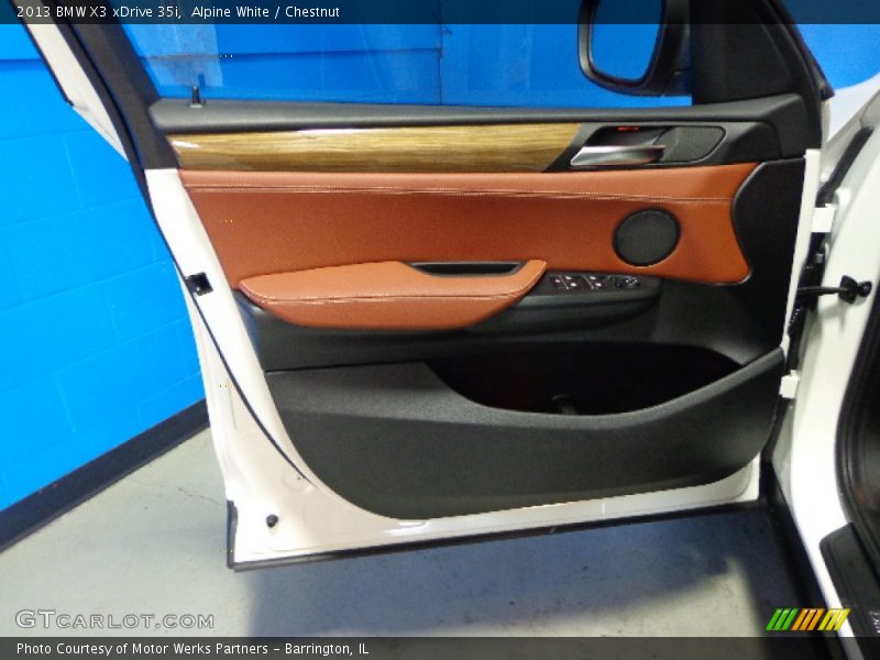 Alpine White / Chestnut 2013 BMW X3 xDrive 35i