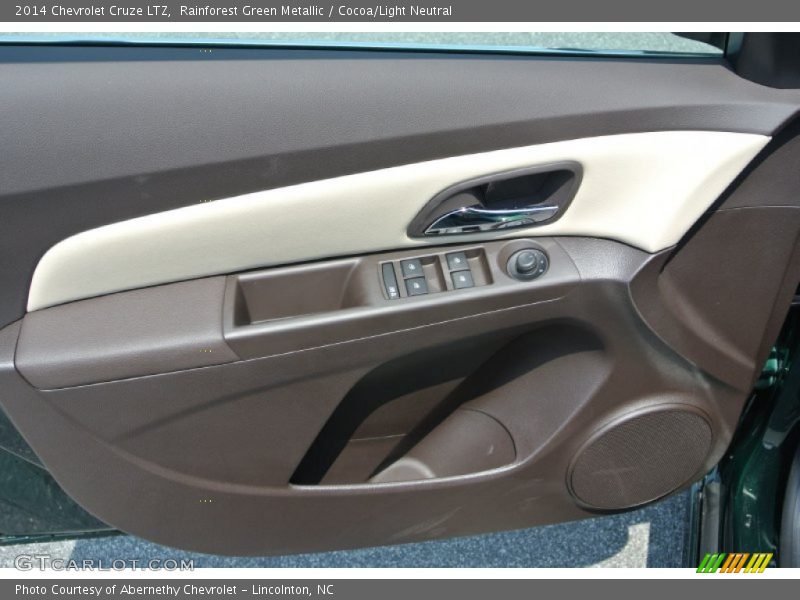 Rainforest Green Metallic / Cocoa/Light Neutral 2014 Chevrolet Cruze LTZ