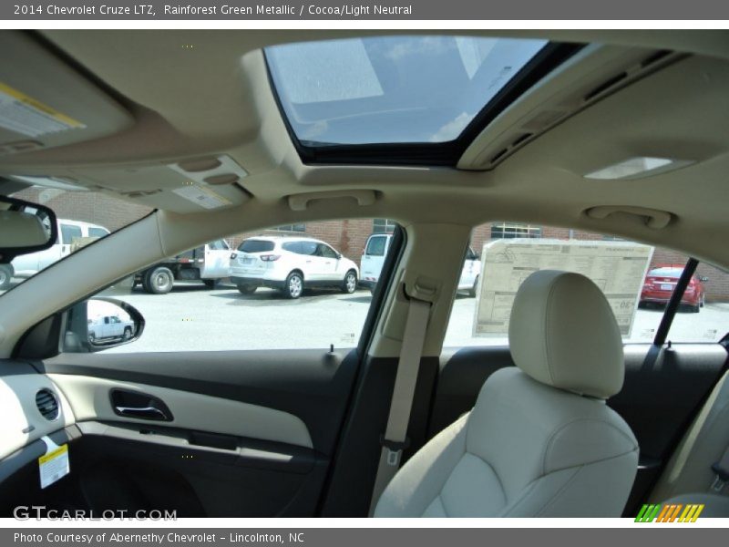 Rainforest Green Metallic / Cocoa/Light Neutral 2014 Chevrolet Cruze LTZ