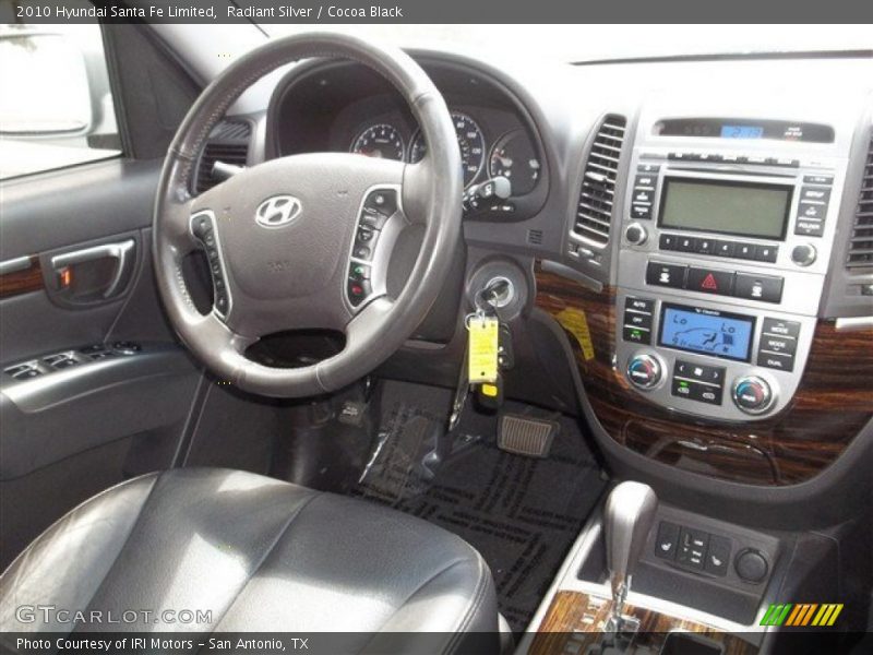 Radiant Silver / Cocoa Black 2010 Hyundai Santa Fe Limited