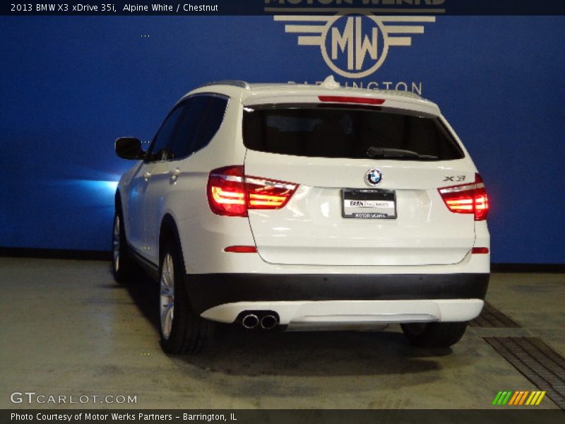 Alpine White / Chestnut 2013 BMW X3 xDrive 35i