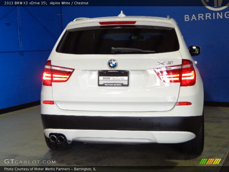 Alpine White / Chestnut 2013 BMW X3 xDrive 35i