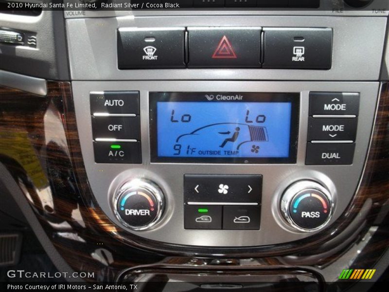 Radiant Silver / Cocoa Black 2010 Hyundai Santa Fe Limited