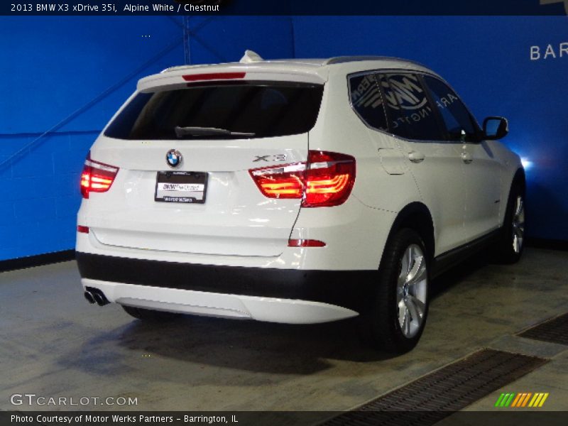 Alpine White / Chestnut 2013 BMW X3 xDrive 35i