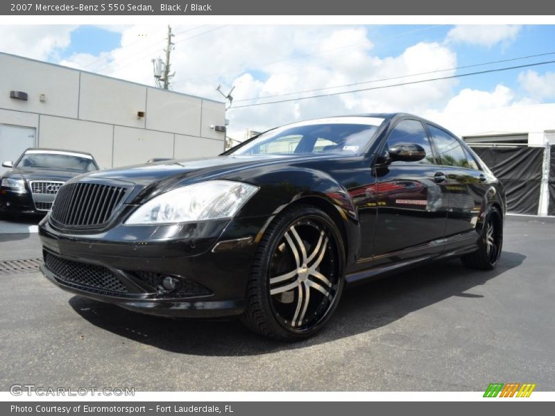 Black / Black 2007 Mercedes-Benz S 550 Sedan