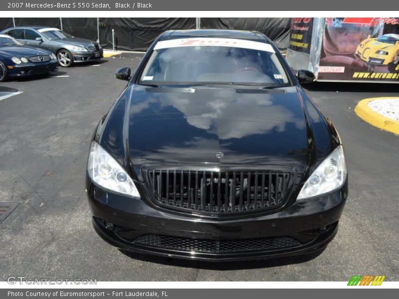 Black / Black 2007 Mercedes-Benz S 550 Sedan