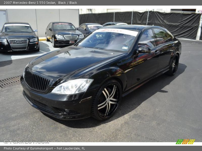 Black / Black 2007 Mercedes-Benz S 550 Sedan