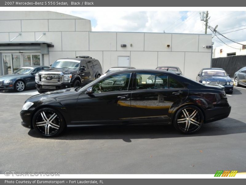 Black / Black 2007 Mercedes-Benz S 550 Sedan