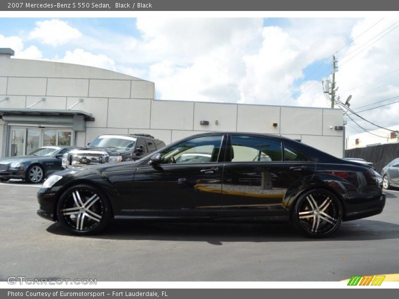 Black / Black 2007 Mercedes-Benz S 550 Sedan