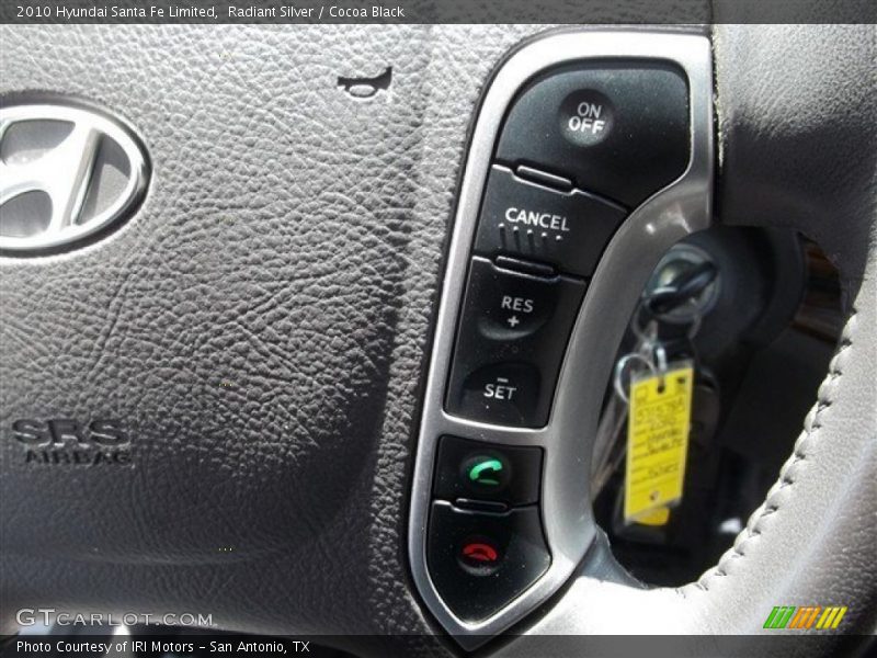 Radiant Silver / Cocoa Black 2010 Hyundai Santa Fe Limited