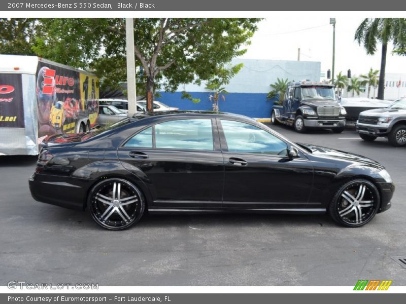 Black / Black 2007 Mercedes-Benz S 550 Sedan