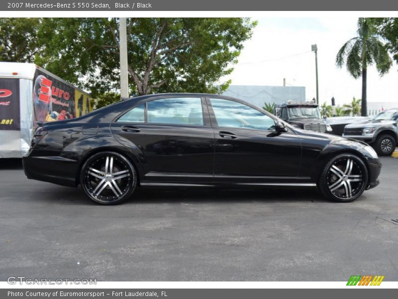 Black / Black 2007 Mercedes-Benz S 550 Sedan