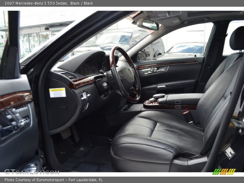 Black / Black 2007 Mercedes-Benz S 550 Sedan