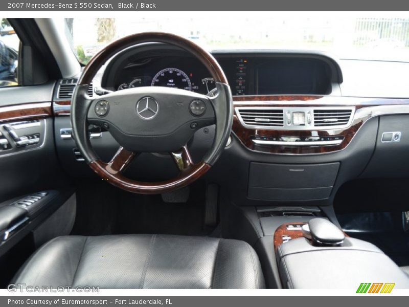 Black / Black 2007 Mercedes-Benz S 550 Sedan