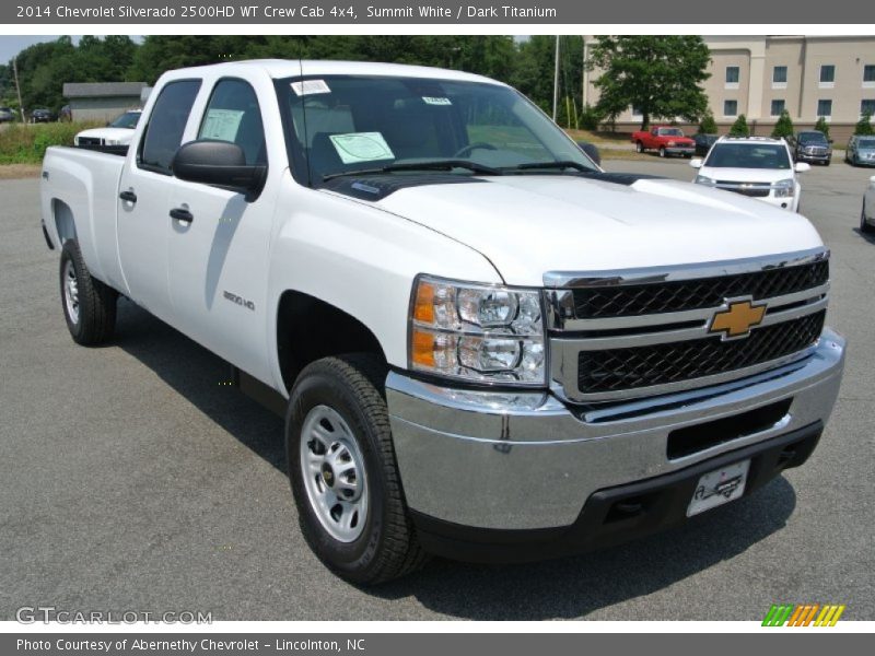 Summit White / Dark Titanium 2014 Chevrolet Silverado 2500HD WT Crew Cab 4x4