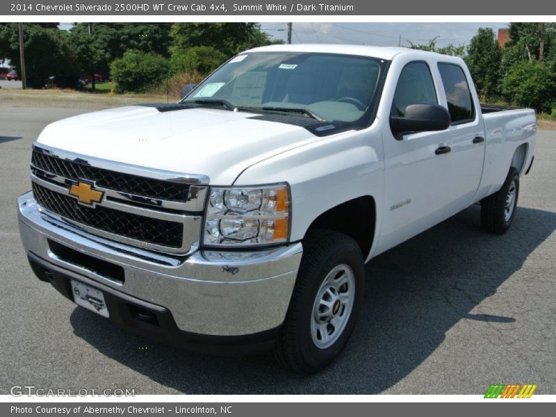 Summit White / Dark Titanium 2014 Chevrolet Silverado 2500HD WT Crew Cab 4x4