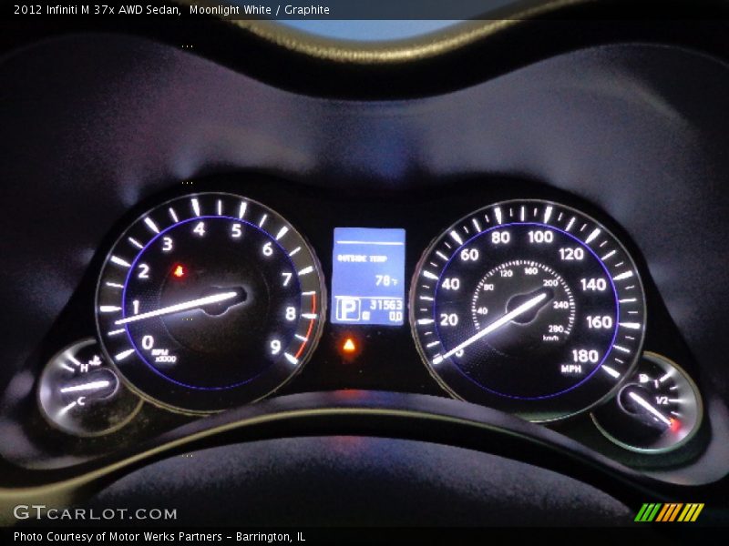 Moonlight White / Graphite 2012 Infiniti M 37x AWD Sedan