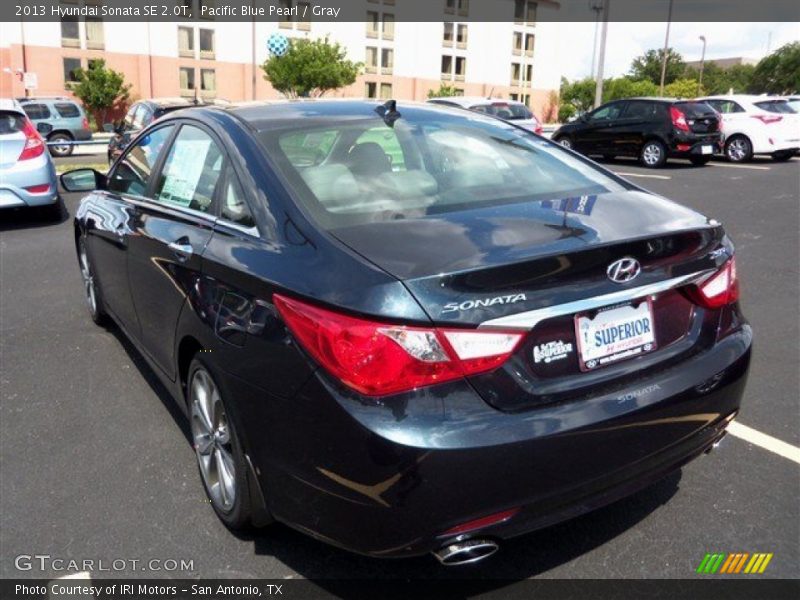 Pacific Blue Pearl / Gray 2013 Hyundai Sonata SE 2.0T