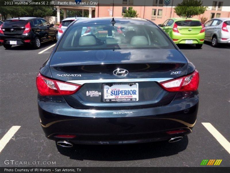 Pacific Blue Pearl / Gray 2013 Hyundai Sonata SE 2.0T