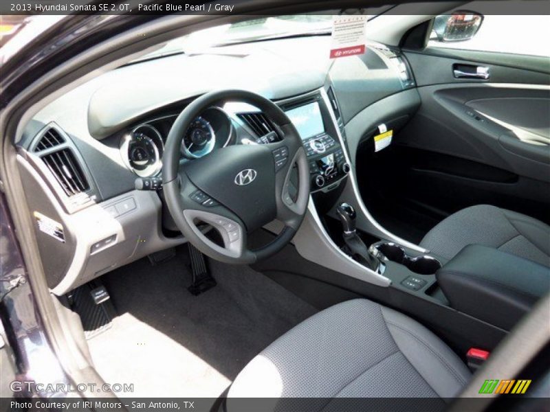 Pacific Blue Pearl / Gray 2013 Hyundai Sonata SE 2.0T