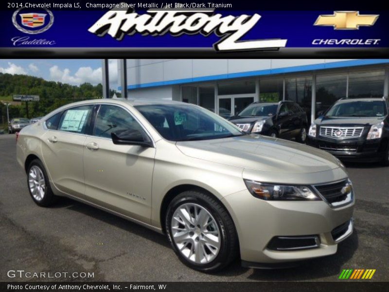 Champagne Silver Metallic / Jet Black/Dark Titanium 2014 Chevrolet Impala LS