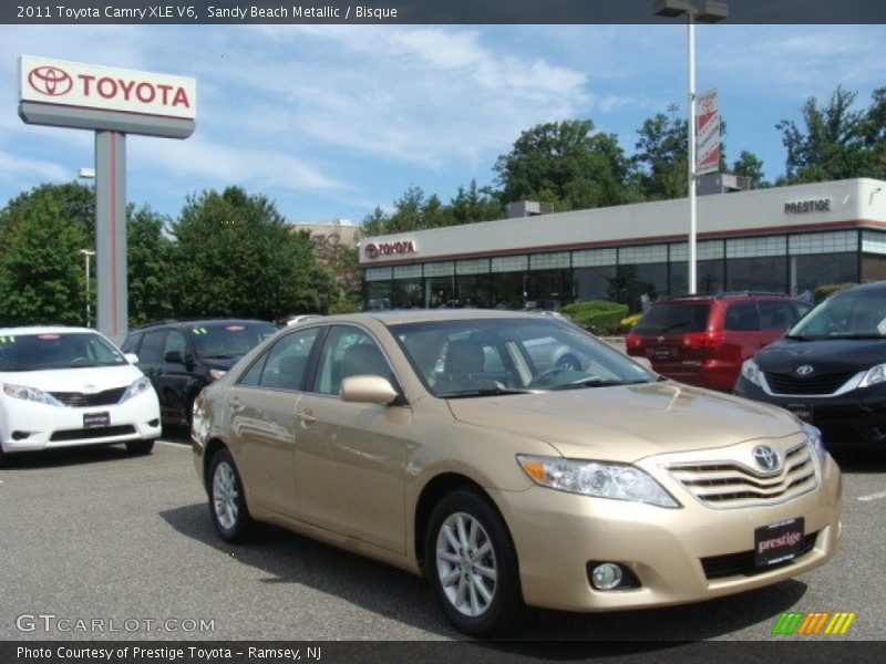 Sandy Beach Metallic / Bisque 2011 Toyota Camry XLE V6