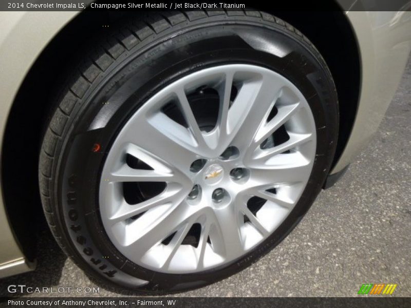 Champagne Silver Metallic / Jet Black/Dark Titanium 2014 Chevrolet Impala LS