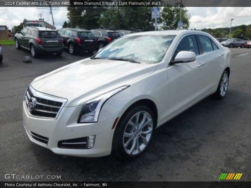 White Diamond Tricoat / Light Platinum/Jet Black 2014 Cadillac ATS 2.0L Turbo AWD