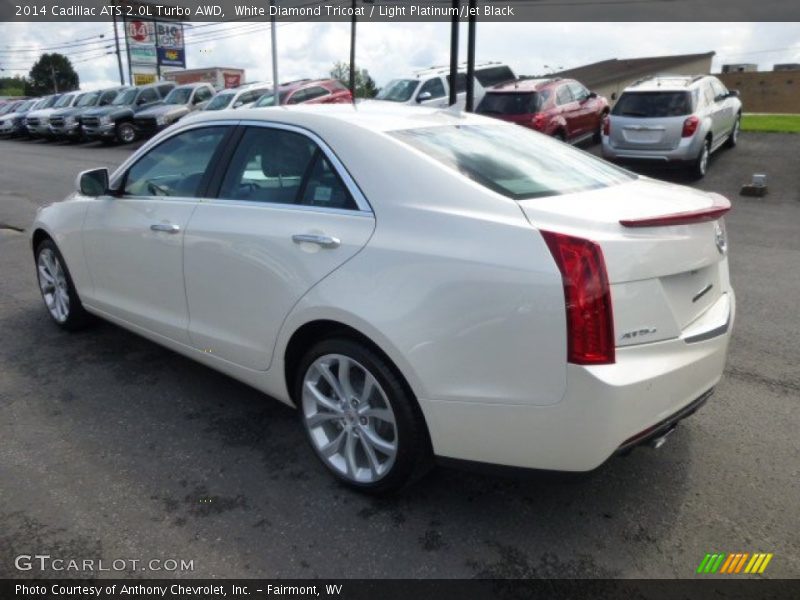 White Diamond Tricoat / Light Platinum/Jet Black 2014 Cadillac ATS 2.0L Turbo AWD