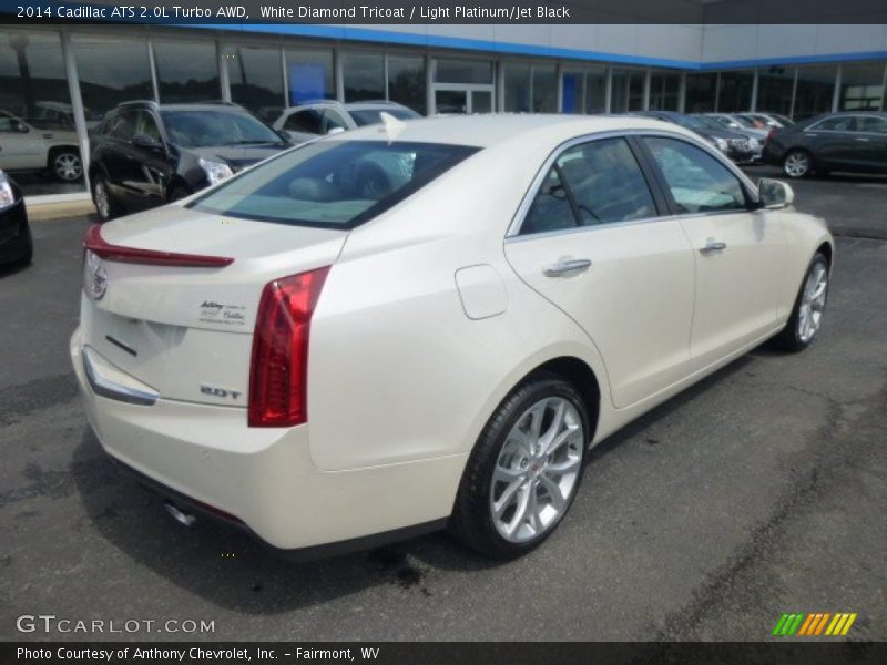 White Diamond Tricoat / Light Platinum/Jet Black 2014 Cadillac ATS 2.0L Turbo AWD