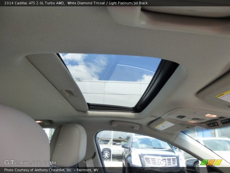 White Diamond Tricoat / Light Platinum/Jet Black 2014 Cadillac ATS 2.0L Turbo AWD