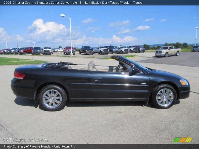 Brilliant Black / Dark Taupe/Medium Taupe 2005 Chrysler Sebring Signature Series Convertible