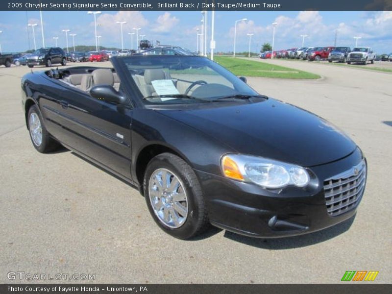Brilliant Black / Dark Taupe/Medium Taupe 2005 Chrysler Sebring Signature Series Convertible