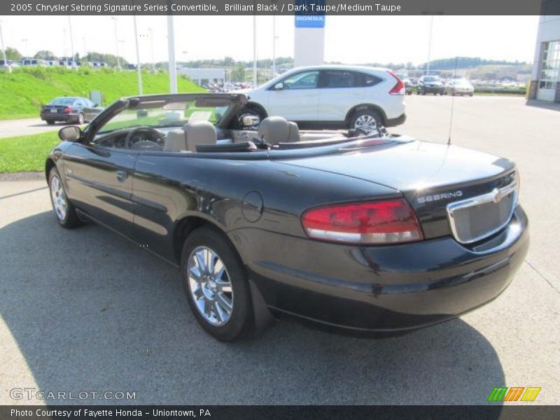Brilliant Black / Dark Taupe/Medium Taupe 2005 Chrysler Sebring Signature Series Convertible