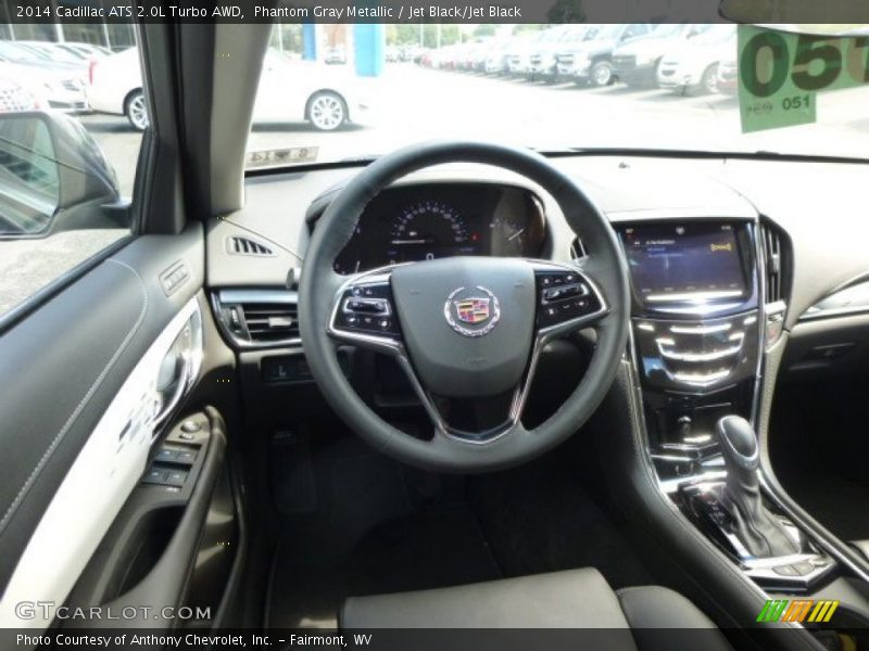 Phantom Gray Metallic / Jet Black/Jet Black 2014 Cadillac ATS 2.0L Turbo AWD