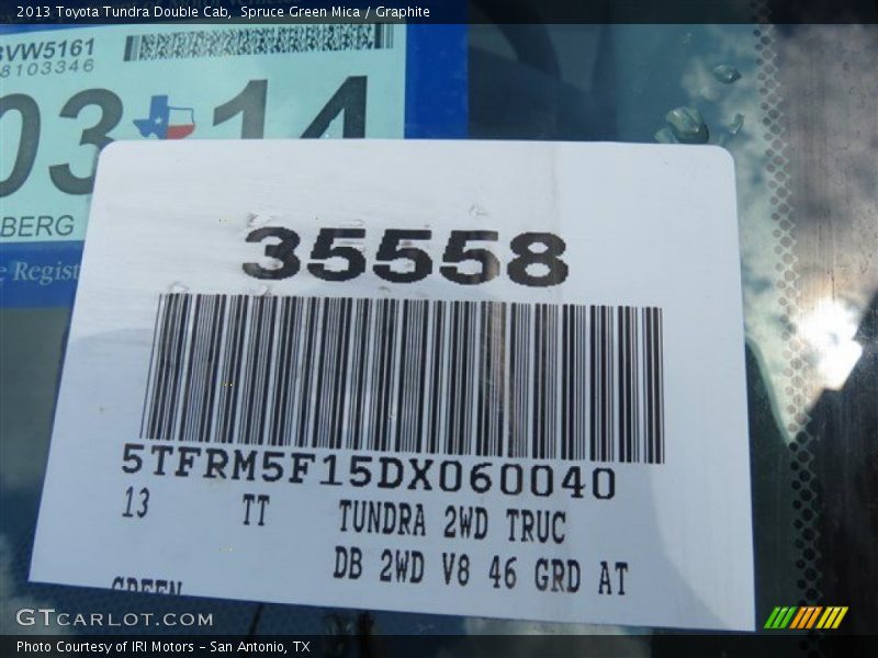 Spruce Green Mica / Graphite 2013 Toyota Tundra Double Cab